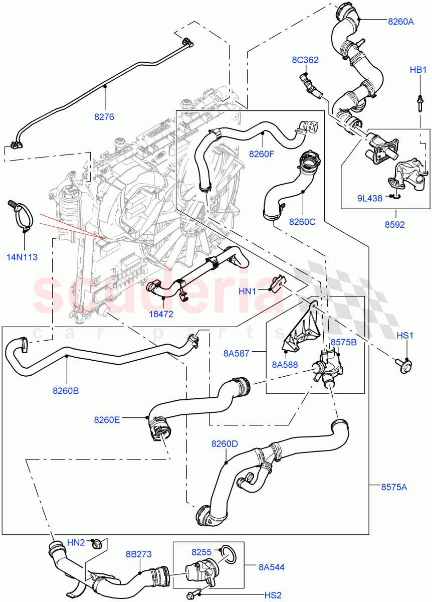 10-14 Jaguar Land Rover Cooling System Upgrade Kit V2 5.0 V8 Superchar