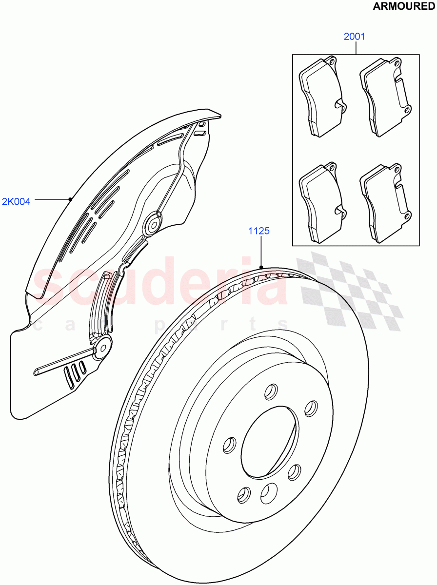 Front Brake Discs And Calipers (Armoured) ((V) FROMEA000001) of Land Rover Land Rover Range Rover (2012-2021) [5.0 OHC SGDI SC V8 Petrol]