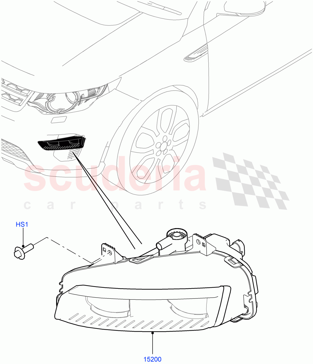 Front Fog Lamps (Changsu (China), With Front Fog Lamps) ((V) FROMFG000001) of Land Rover Land Rover Discovery Sport (2015+) [1.5 I3 Turbo Petrol AJ20P3]