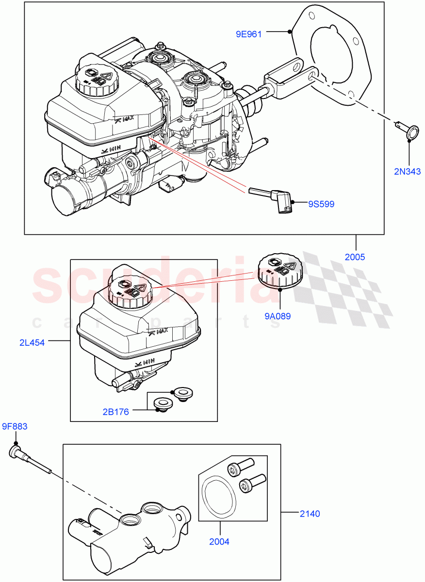 Electric Brake Booster (2.0L AJ200P Hi PHEV) ((V) FROMJA000001) of Land Rover Land Rover Range Rover Sport (2014+) [3.0 I6 Turbo Petrol AJ20P6]