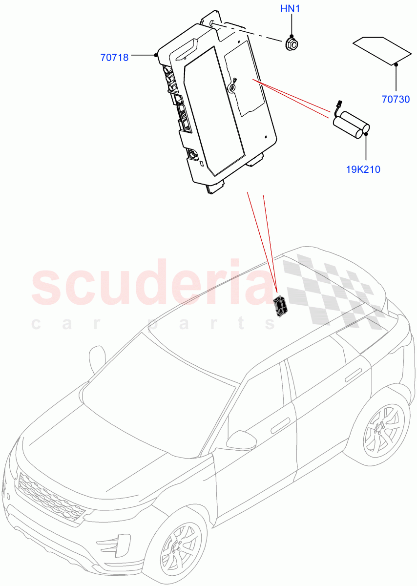 Telematics (Halewood (UK)) of Land Rover Land Rover Range Rover Evoque (2019+) [2.0 Turbo Diesel]