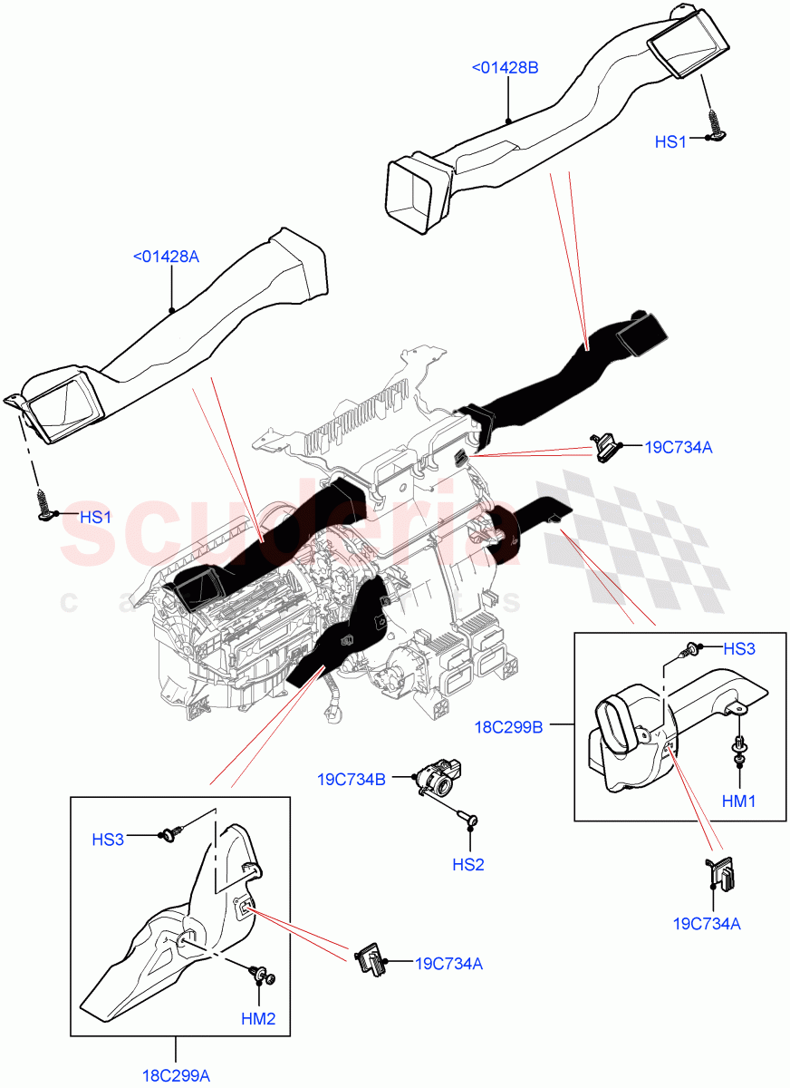 Air Vents, Louvres And Ducts (Internal Components, 1st Row) of Land Rover Land Rover Defender (2020+) [3.0 I6 Turbo Petrol AJ20P6]