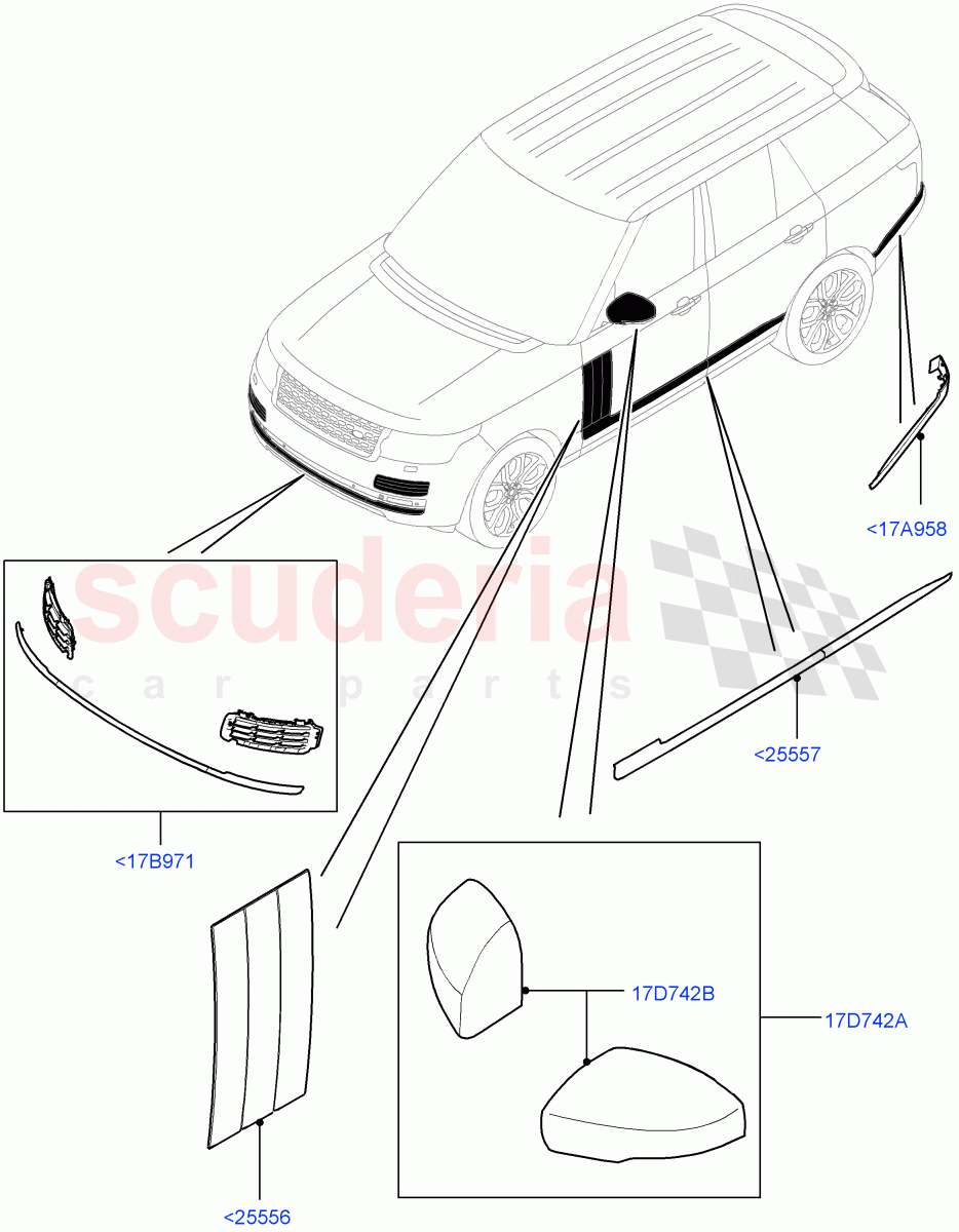 Exterior Body Styling Items (Accessory) of Land Rover Land Rover Range Rover (2012-2021) [3.0 DOHC GDI SC V6 Petrol]