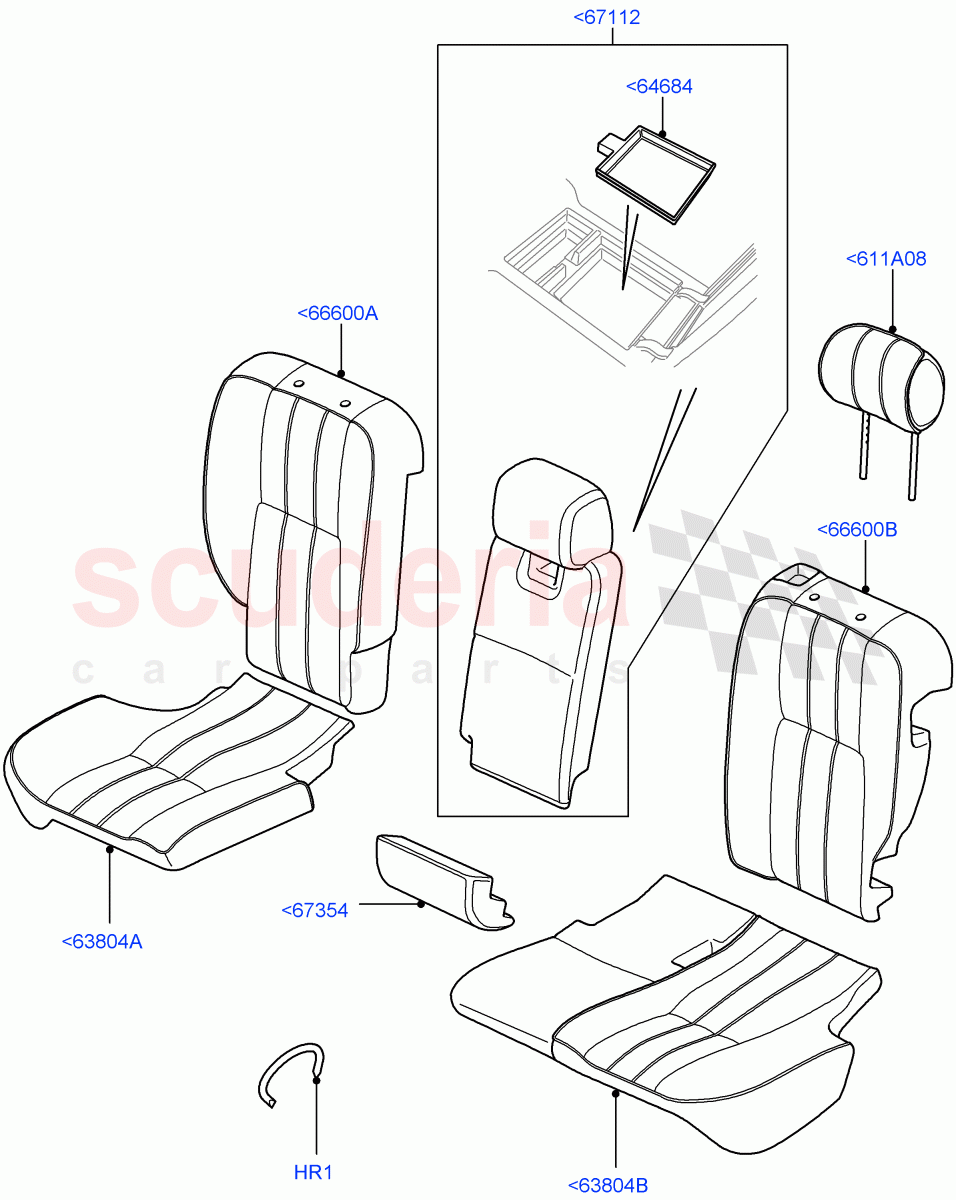 Rear Seat Covers (Oxford Leather Windsor, Heated/Cooled Front - Heated Rear) ((V) FROMAA000001) of Land Rover Land Rover Range Rover (2010-2012) [4.4 DOHC Diesel V8 DITC]