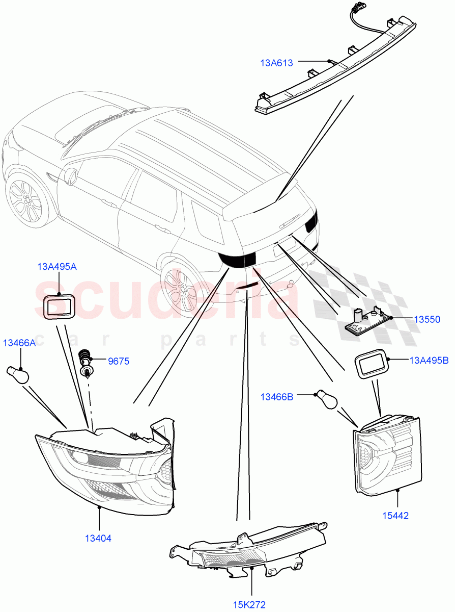 Rear Lamps (Itatiaia (Brazil)) ((V) FROMGT000001) of Land Rover Land Rover Discovery Sport (2015+) [2.0 Turbo Diesel AJ21D4]