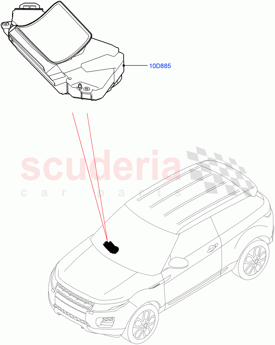 Head Up Display Module (Changsu (China), Head Up Display) ((V) FROMHG149559) of Land Rover Land Rover Range Rover Evoque (2012-2018) [2.0 Turbo Petrol AJ200P]
