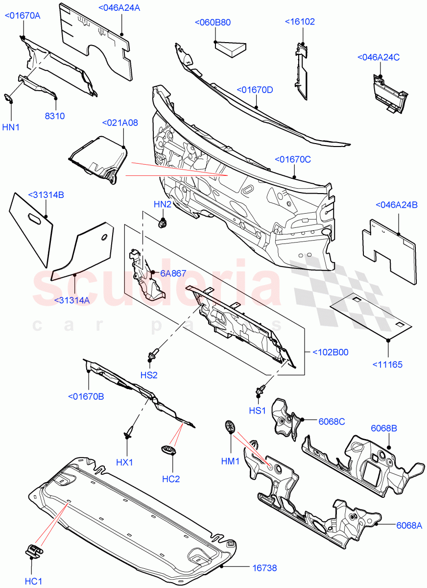 Insulators - Front (Engine Compartment) (Changsu (China)) ((V) FROMKG446857) of Land Rover Land Rover Discovery Sport (2015+) [1.5 I3 Turbo Petrol AJ20P3]