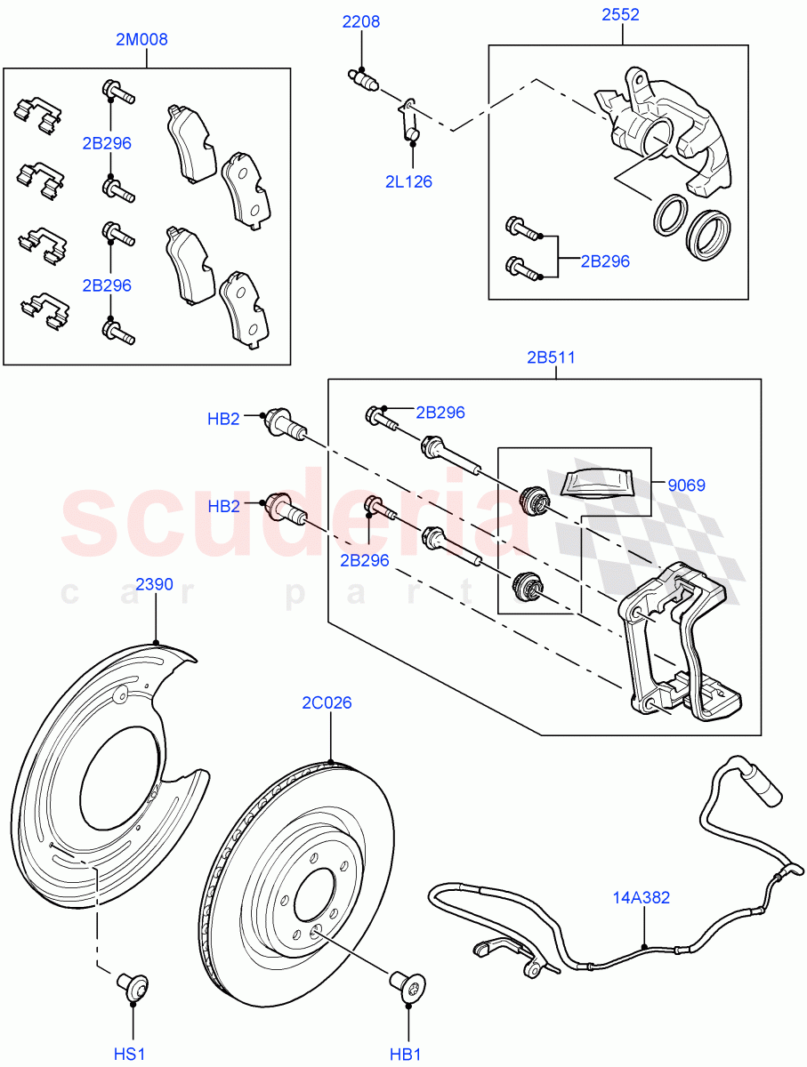 Rear Brake Discs And Calipers (Front Disc And Caliper Size 20, Disc And Caliper Size-Frt 20/RR 20) ((V) FROMGA285153) of Land Rover Land Rover Range Rover (2012-2021) [4.4 DOHC Diesel V8 DITC]