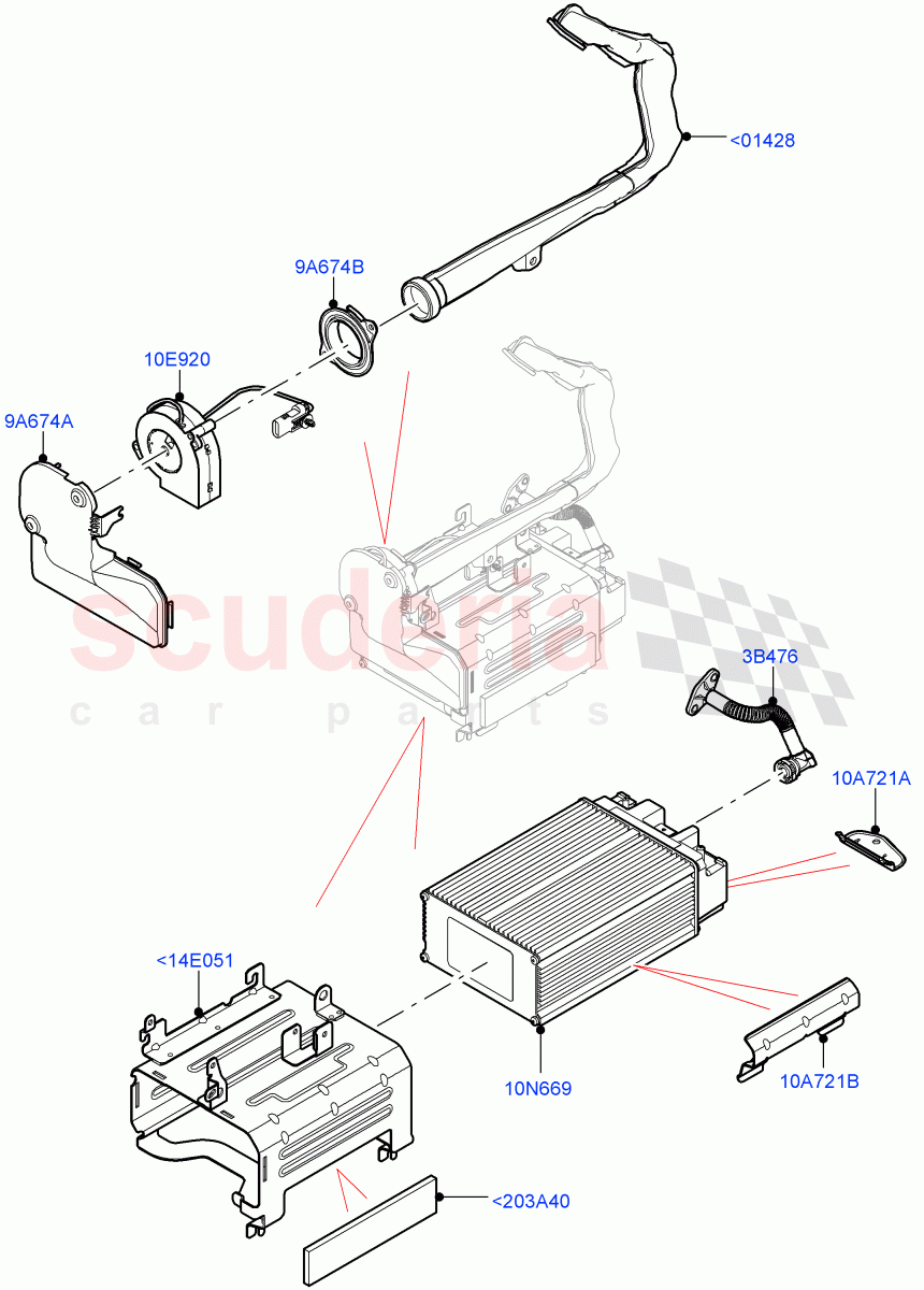 Hybrid Electrical Modules (MHEV Battery, Duct, Fan) (Electric Engine Battery-MHEV) of Land Rover Land Rover Range Rover Sport (2014+) [2.0 Turbo Petrol GTDI]