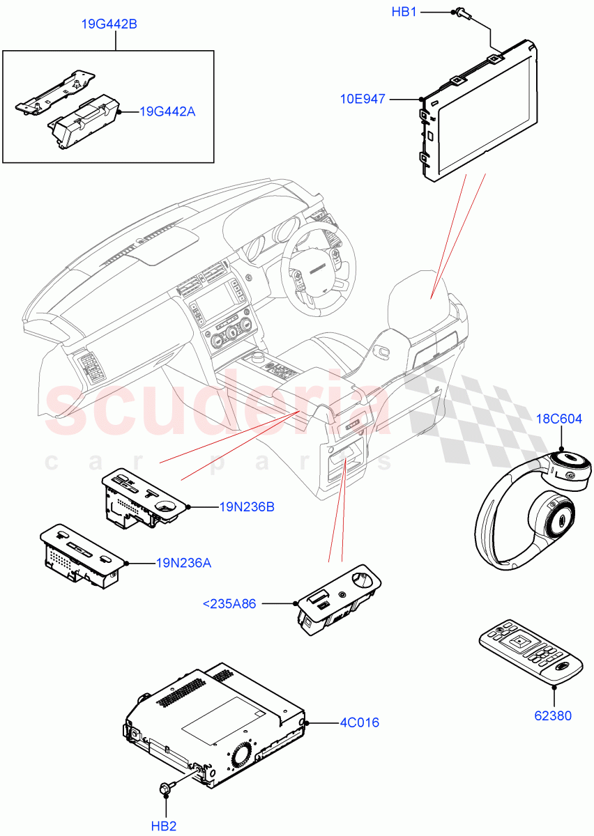 Family Entertainment System (Solihull Plant Build) ((V) FROMHA000001) of Land Rover Land Rover Discovery 5 (2017+) [2.0 Turbo Diesel]