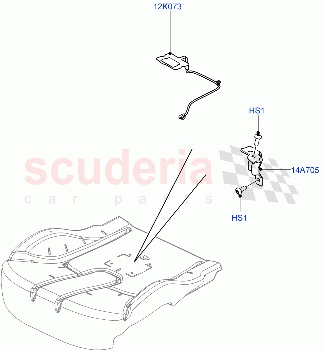 Front Seat Base (Sensors) ((V) TOHA999999) of Land Rover Land Rover Range Rover Sport (2014+) [3.0 I6 Turbo Petrol AJ20P6]
