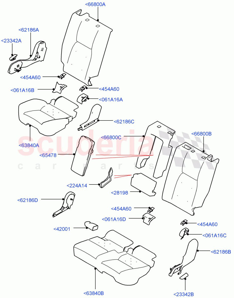 Rear Seat Pads/Valances & Heating (Itatiaia (Brazil), With 60/40 Manual Fold Thru Rr Seat) ((V) FROMGT000001) of Land Rover Land Rover Discovery Sport (2015+) [2.0 Turbo Petrol GTDI]