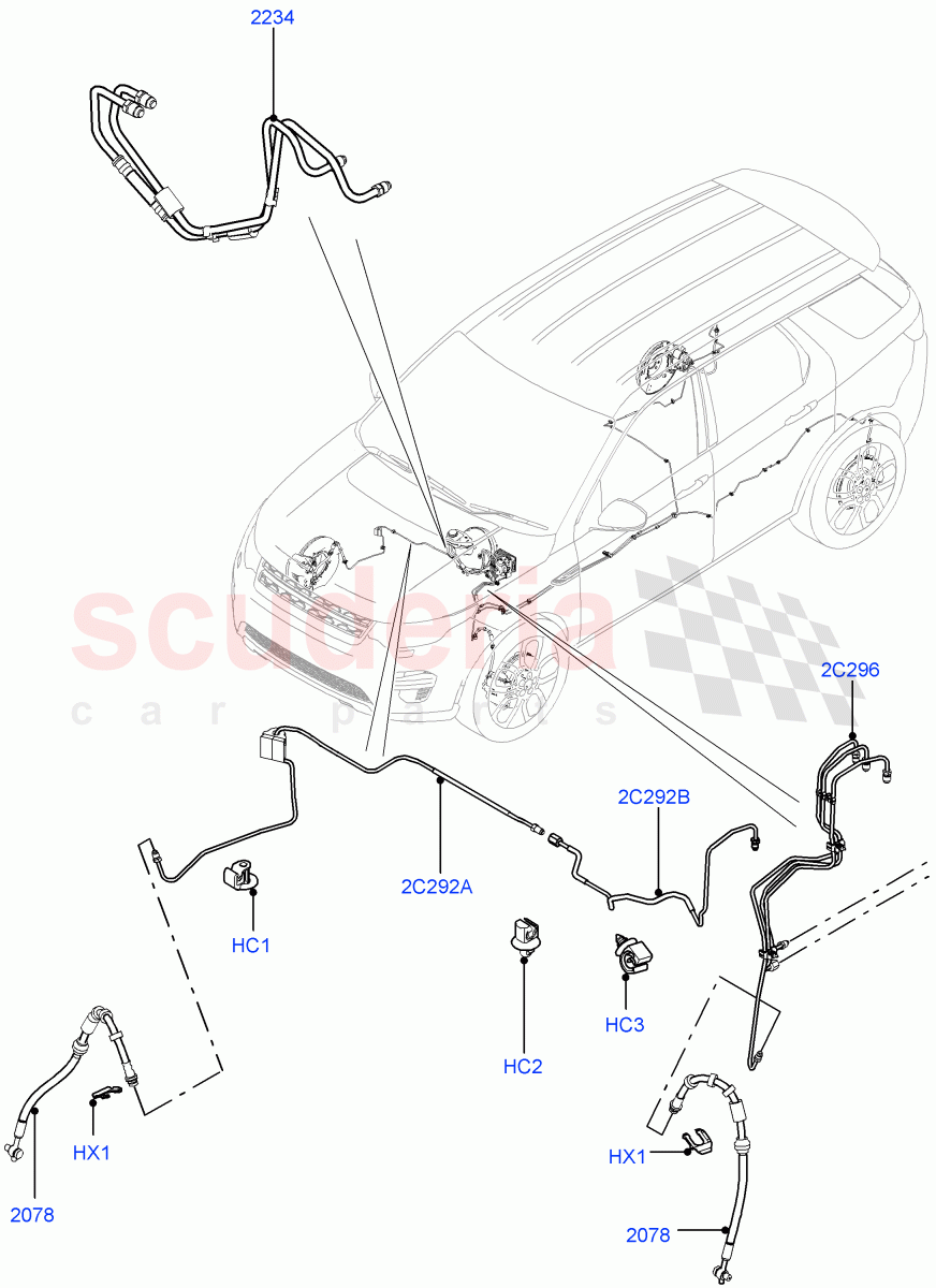 Front Brake Pipes (Itatiaia (Brazil)) ((V) FROMGT000001) of Land Rover Land Rover Discovery Sport (2015+) [2.0 Turbo Diesel]