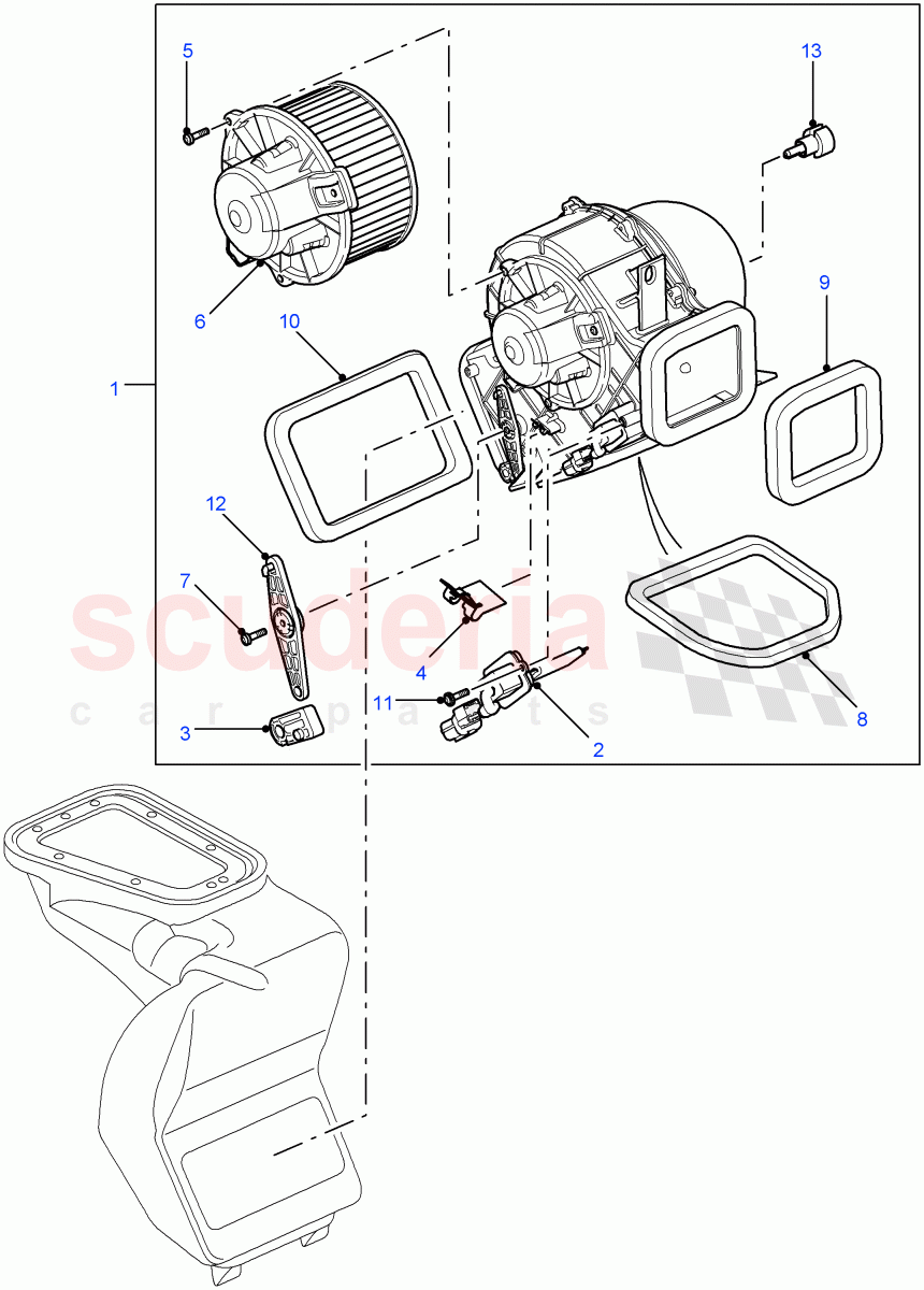 Blower Assembly ((V) FROM7A000001) of Land Rover Land Rover Defender (2007-2016)