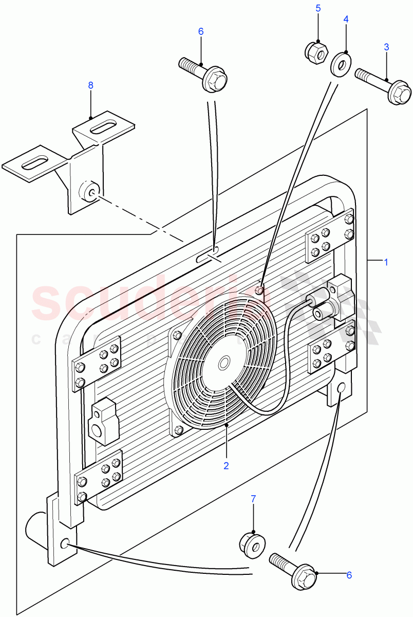 Condenser Assembly (With Manual Air Conditioning) ((V) FROM7A000001) of Land Rover Land Rover Defender (2007-2016)