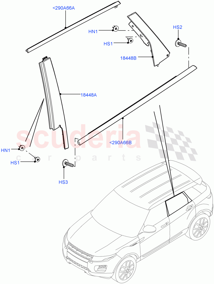 Rear Doors, Hinges & Weatherstrips (Finishers) (Changsu (China)) ((V) FROMEG000001) of Land Rover Land Rover Range Rover Evoque (2012-2018) [2.0 Turbo Diesel]