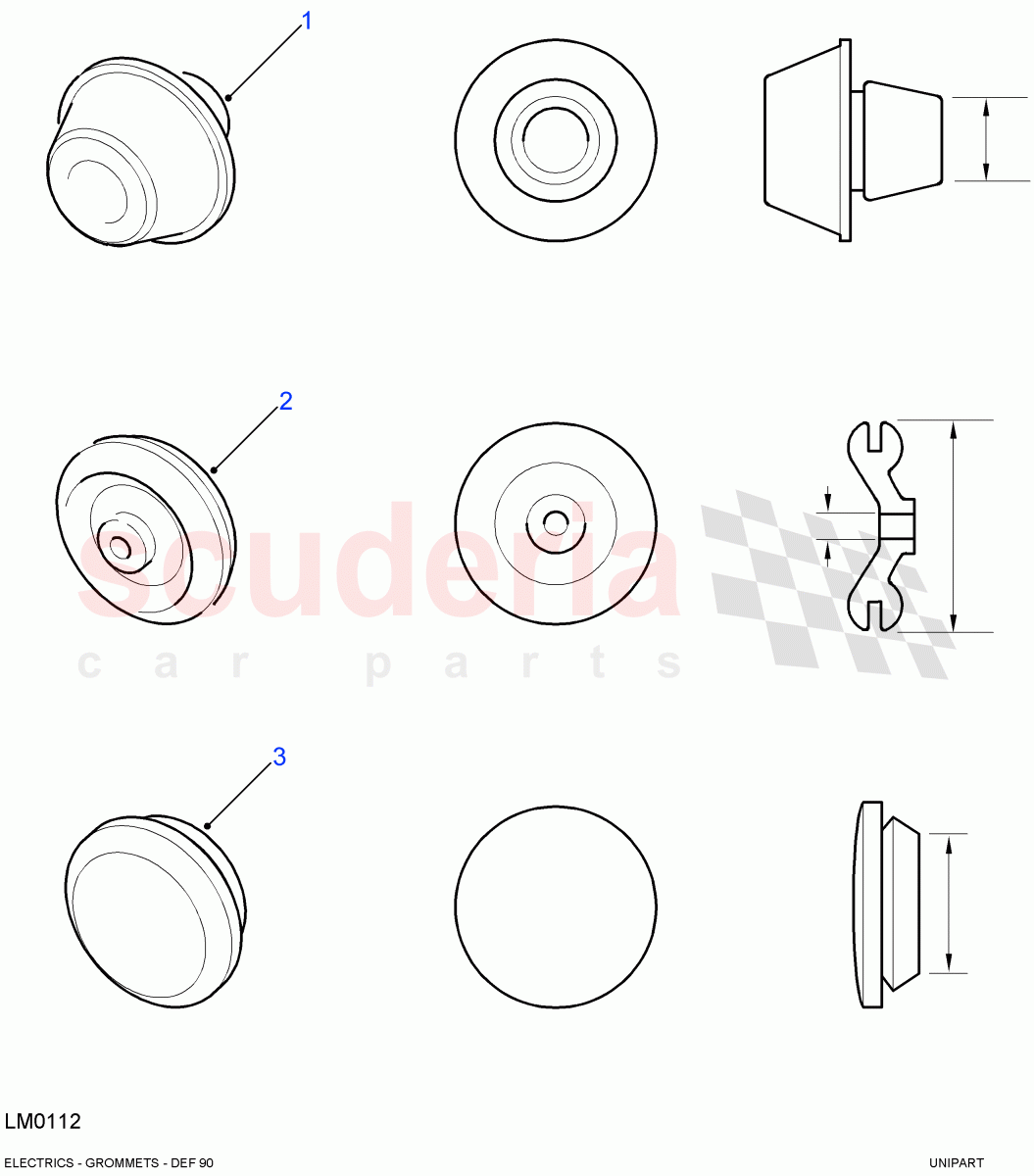 Grommets ((V) FROM7A000001) of Land Rover Land Rover Defender (2007-2016)