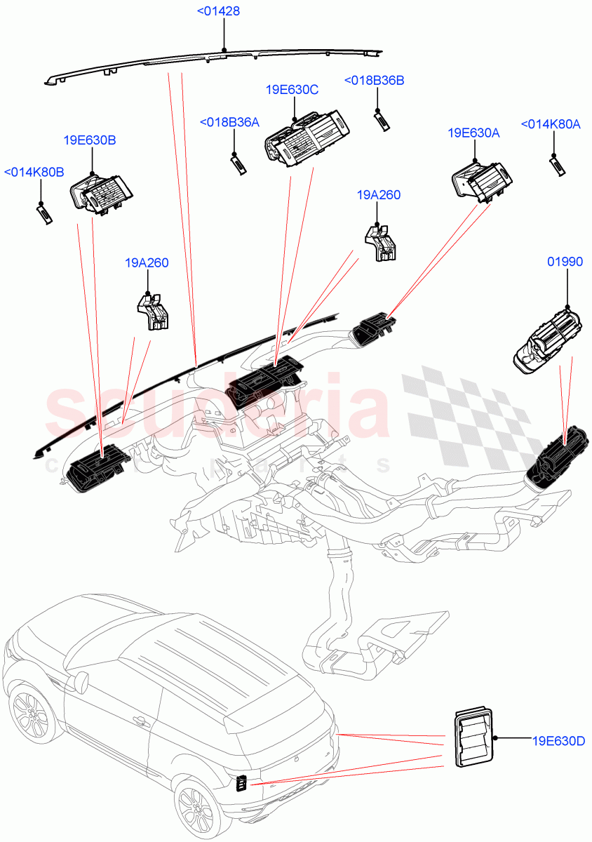 Air Vents, Louvres And Ducts (External Components) (Halewood (UK)) of Land Rover Land Rover Range Rover Evoque (2012-2018) [2.0 Turbo Petrol GTDI]