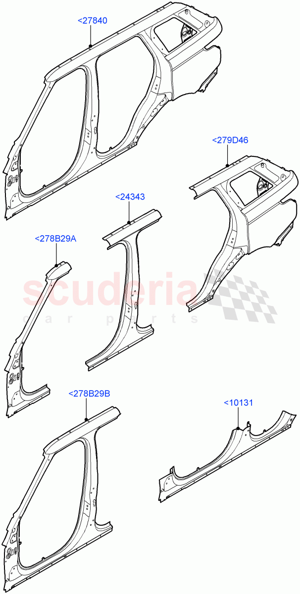 Side Panels - Outer of Land Rover Land Rover Range Rover Sport (2014+) [3.0 DOHC GDI SC V6 Petrol]