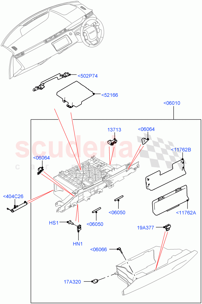 Glove Box (Itatiaia (Brazil)) of Land Rover Land Rover Range Rover Evoque (2019+) [2.0 Turbo Diesel AJ21D4]