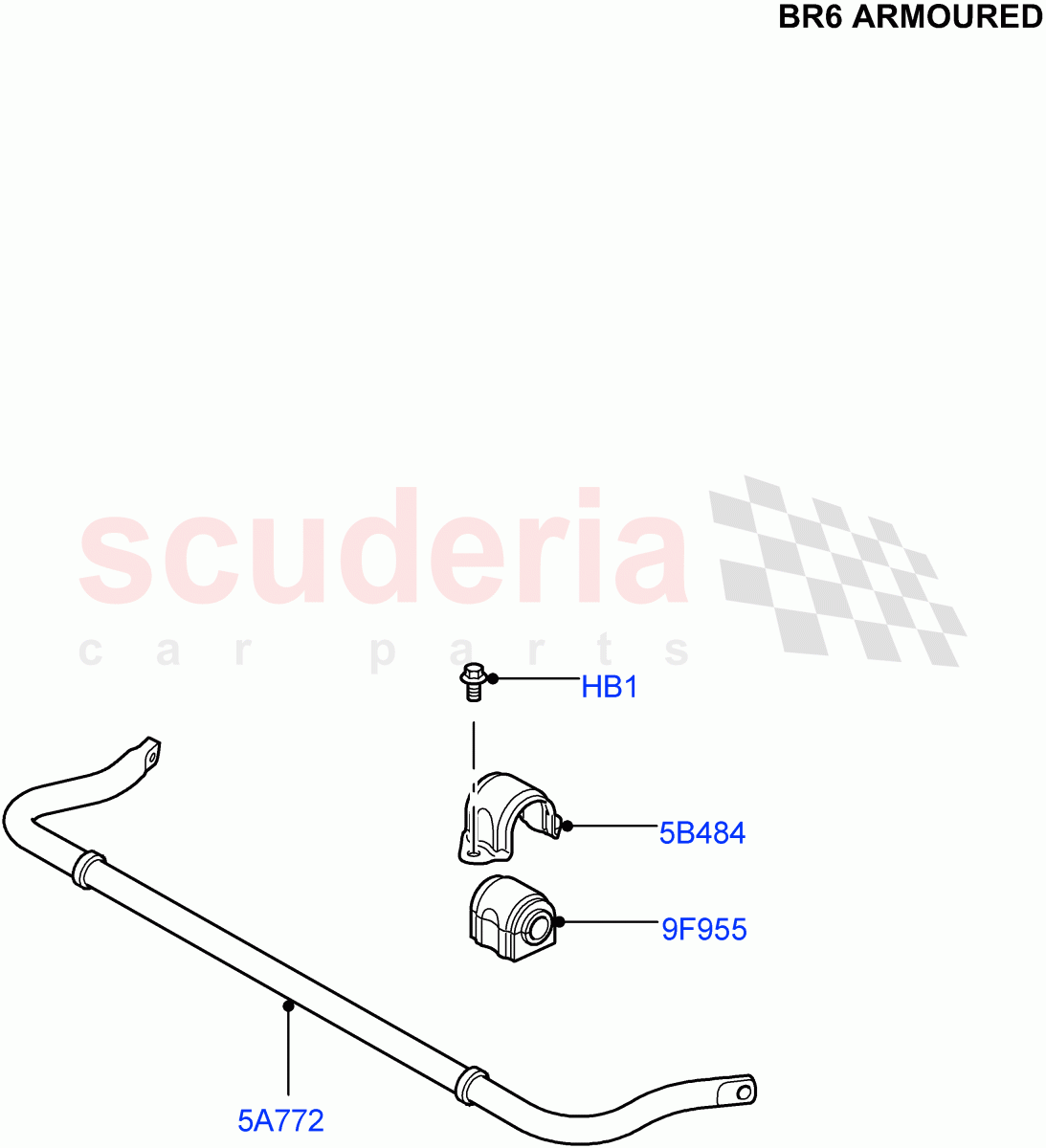 Rear Cross Member & Stabilizer Bar (With B6 Level Armouring) ((V) FROMAA000001) of Land Rover Land Rover Discovery 4 (2010-2016) [4.0 Petrol V6]