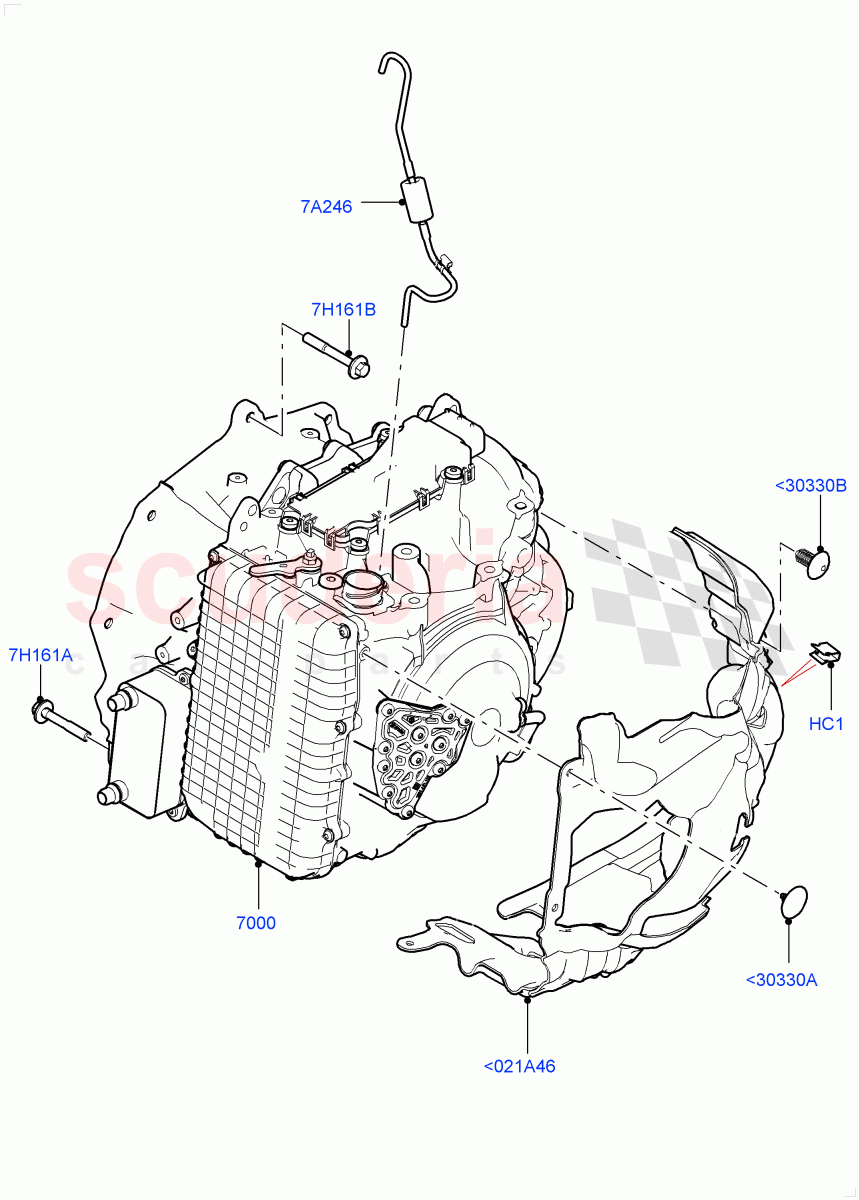 Auto Trans Assy & Speedometer Drive (2.0L I4 Mid DOHC AJ200 Petrol, 9 Speed Auto AWD, Changsu (China)) of Land Rover Land Rover Range Rover Evoque (2012-2018) [2.0 Turbo Petrol GTDI]