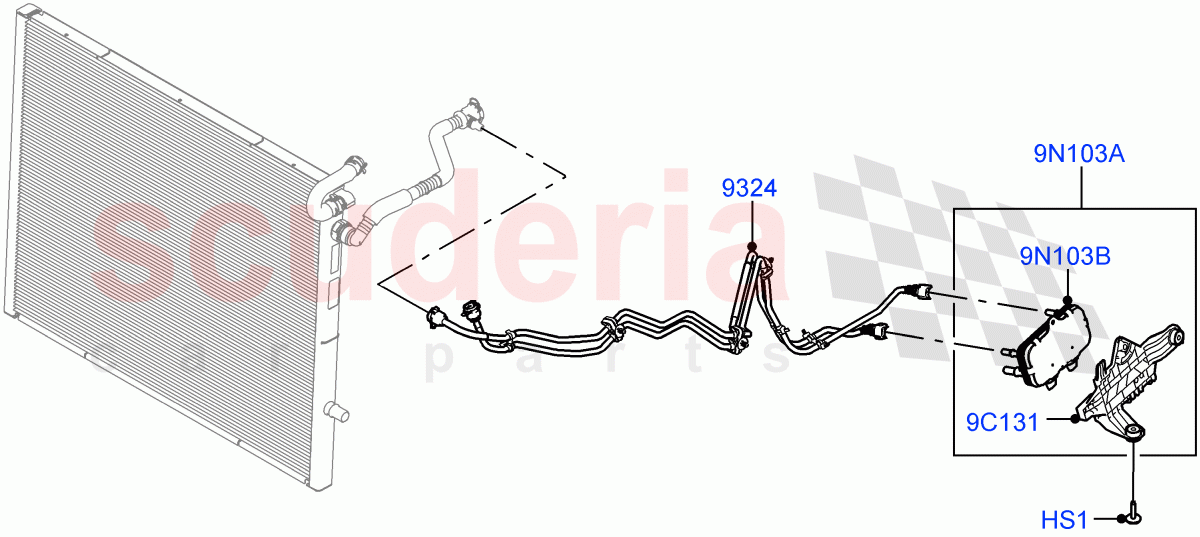 Fuel Cooler Assembly (3.0L AJ20D6 Diesel High) of Land Rover Land Rover Range Rover (2022+) [3.0 I6 Turbo Diesel AJ20D6]