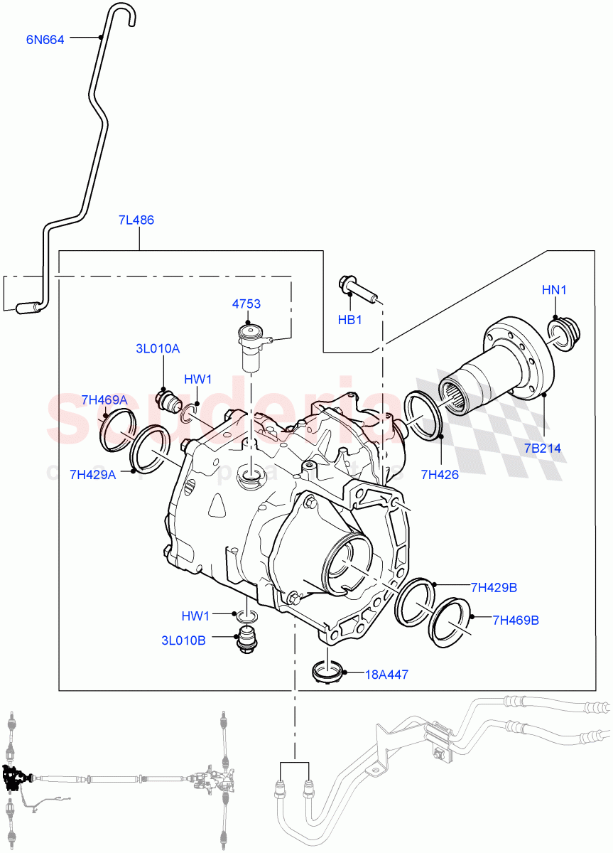 Front Axle Case (Itatiaia (Brazil), Dynamic Driveline) ((V) FROMJT000001) of Land Rover Land Rover Discovery Sport (2015+) [1.5 I3 Turbo Petrol AJ20P3]