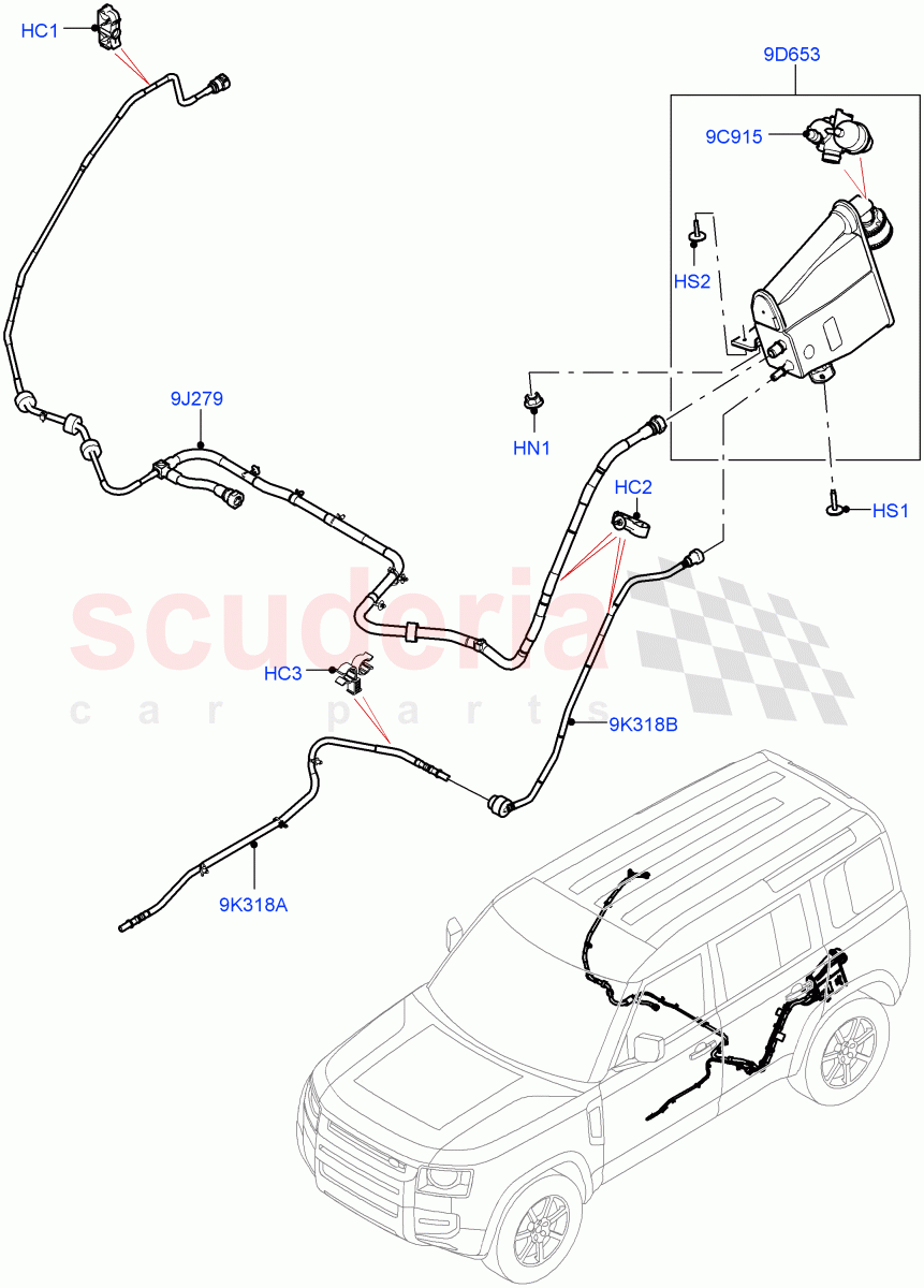 Carbon Canister (Nitra Plant Build) (3.0L AJ20P6 Petrol High, Petrol Tank With Leak Detection) ((V) FROMP2000001) of Land Rover Land Rover Defender (2020+) [3.0 I6 Turbo Petrol AJ20P6]