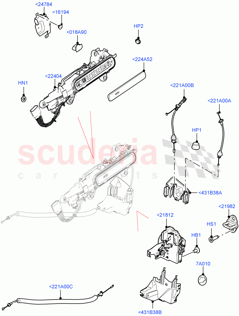 Front Door Lock Controls (Itatiaia (Brazil)) of Land Rover Land Rover Range Rover Evoque (2019+) [1.5 I3 Turbo Petrol AJ20P3]