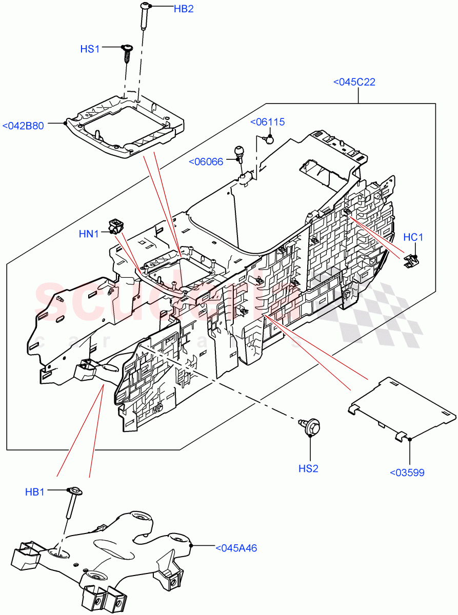 Console - Floor (Internal Components) (Changsu (China)) ((V) FROMKG446856) of Land Rover Land Rover Discovery Sport (2015+) [1.5 I3 Turbo Petrol AJ20P3]