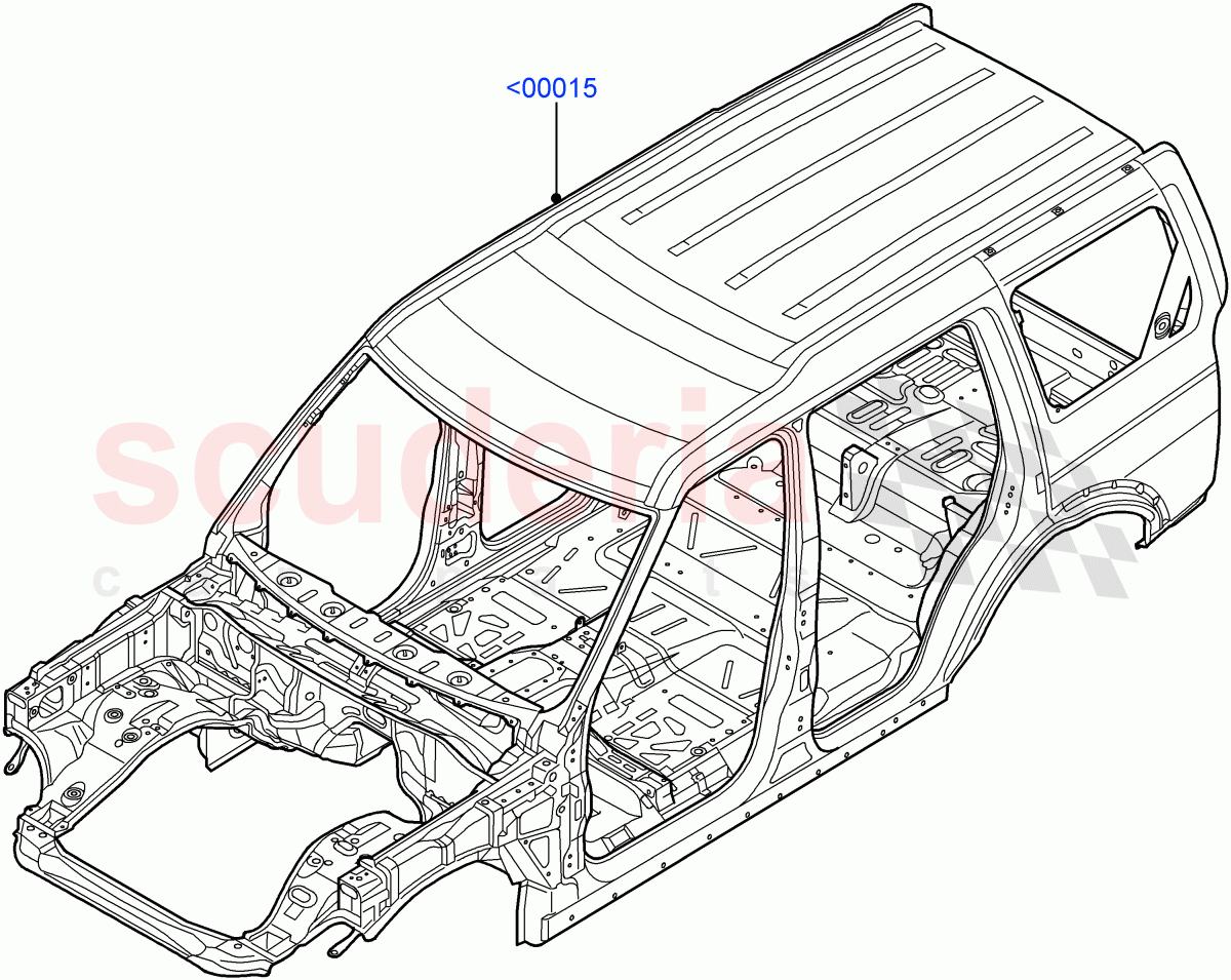 Bodyshell ((V) FROMAA000001) of Land Rover Land Rover Discovery 4 (2010-2016) [3.0 Diesel 24V DOHC TC]