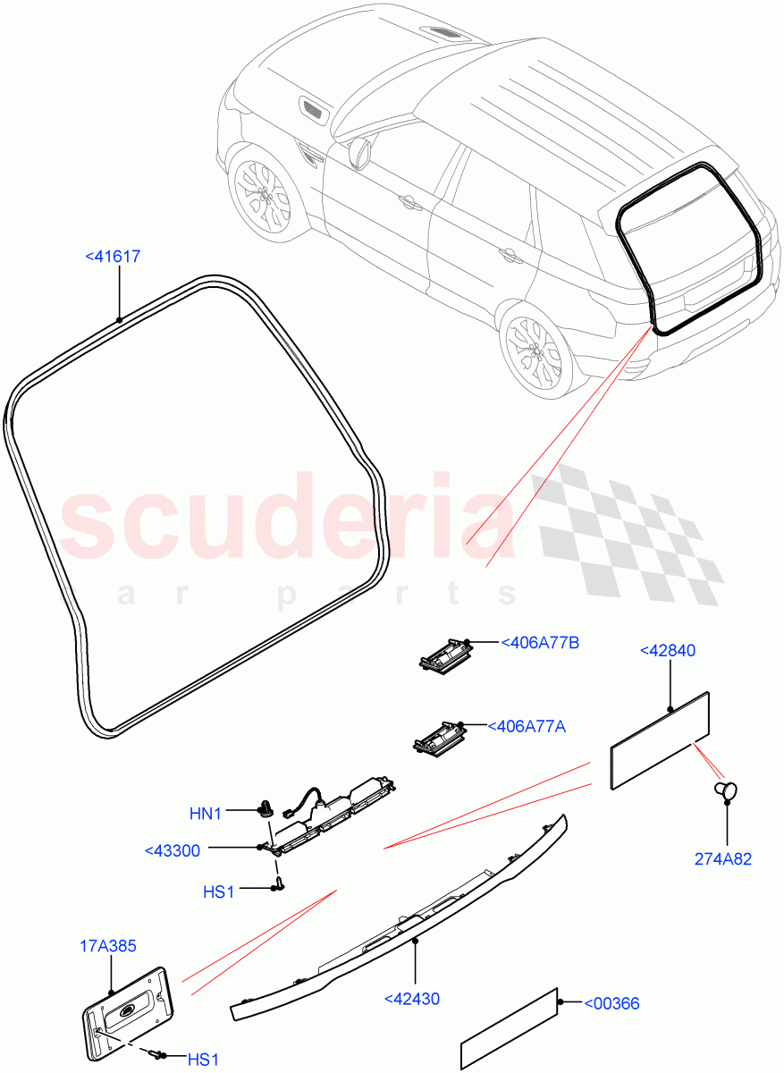 Luggage Compartment Door (Finisher And Seals) of Land Rover Land Rover Range Rover Sport (2014+) [2.0 Turbo Petrol GTDI]