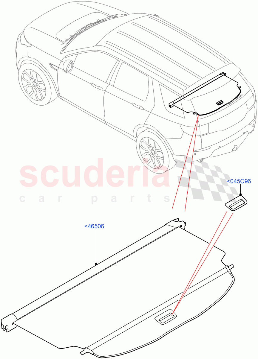 Load Compartment Trim (Package Tray, Upper) (Changsu (China)) ((V) FROMFG000001) of Land Rover Land Rover Discovery Sport (2015+) [2.0 Turbo Diesel AJ21D4]