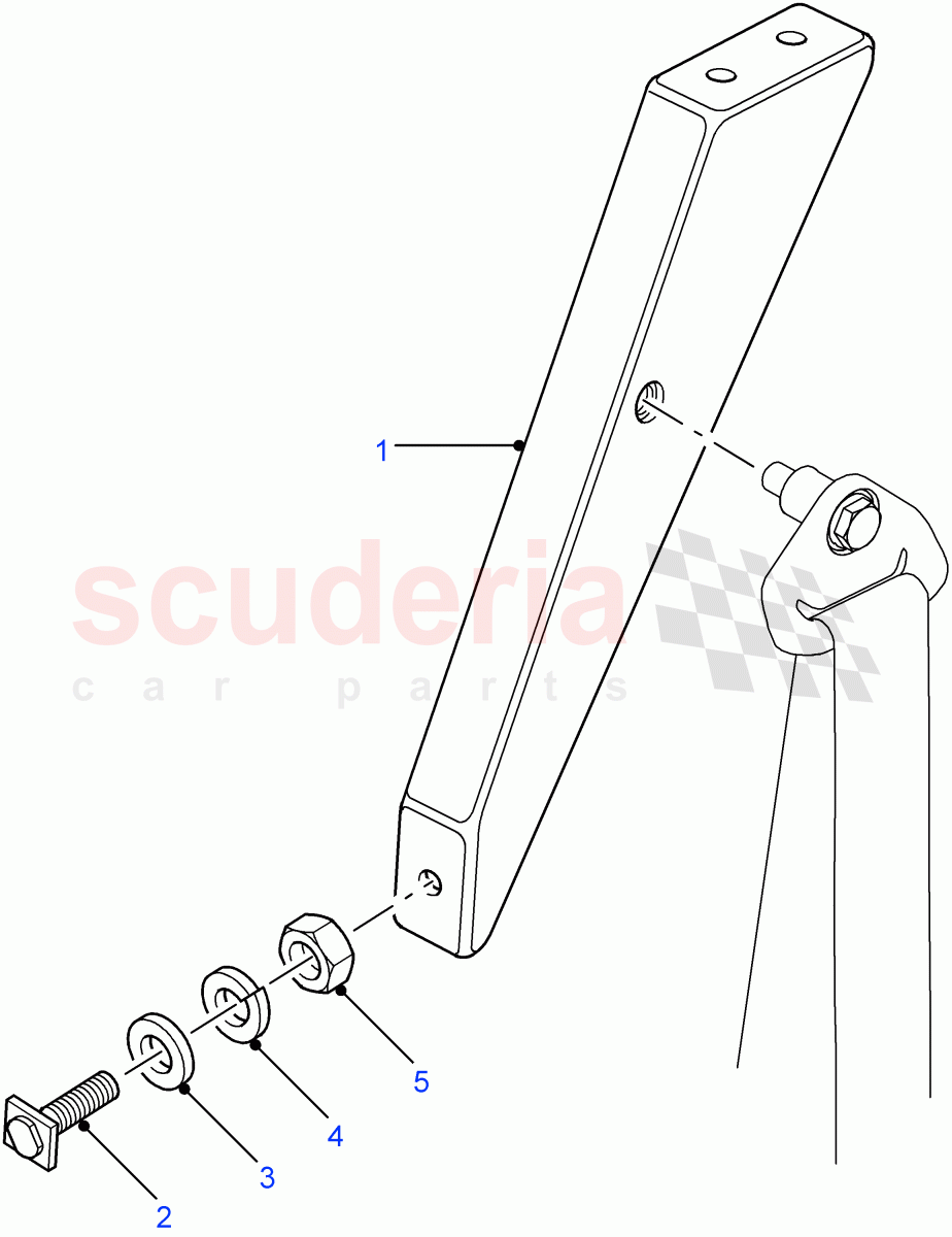 Front Seats-Shoulder Anchorage (Hard Top, 110" Wheelbase, 90" Wheelbase, Station Wagon - 3 Door) ((V) FROM7A000001) of Land Rover Land Rover Defender (2007-2016)