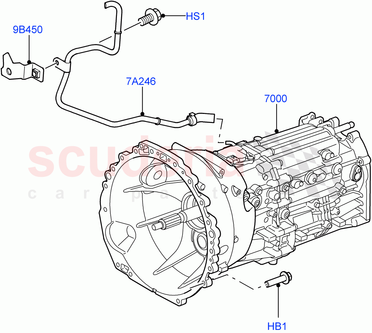 Manual Transaxle And Case (6 Speed Man ZF S6-53) ((V) FROMAA000001, (V) TOBA999999) of Land Rover Land Rover Discovery 4 (2010-2016) [2.7 Diesel V6]