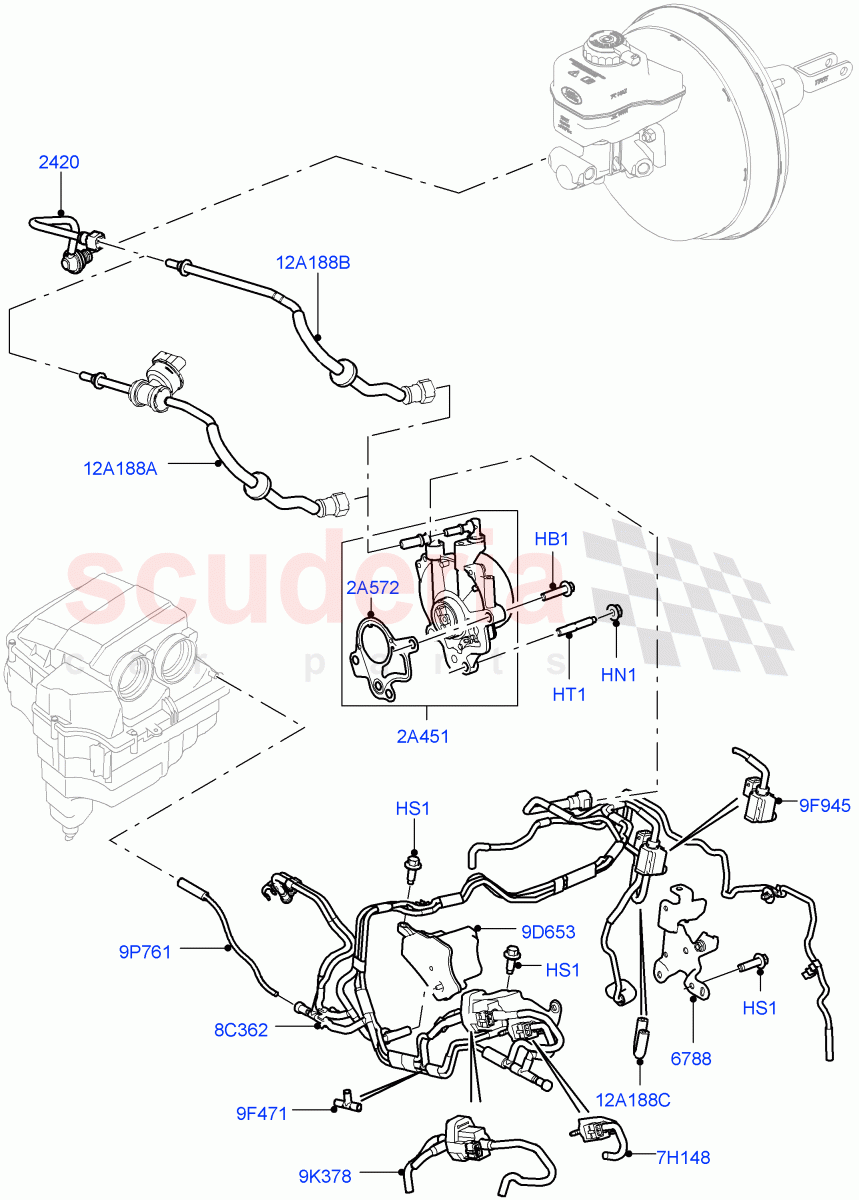 Vacuum Control And Air Injection (3.0 V6 Diesel, RHD) ((V) FROMAA000001) of Land Rover Land Rover Range Rover Sport (2010-2013) [3.0 Diesel 24V DOHC TC]