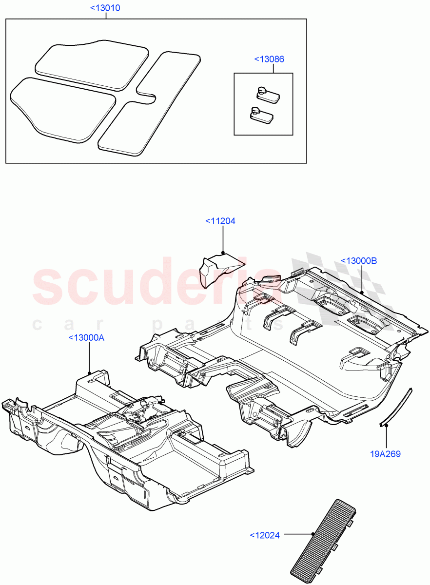 Floor Trim ((V) FROMAA000001) of Land Rover Land Rover Range Rover (2010-2012) [4.4 DOHC Diesel V8 DITC]