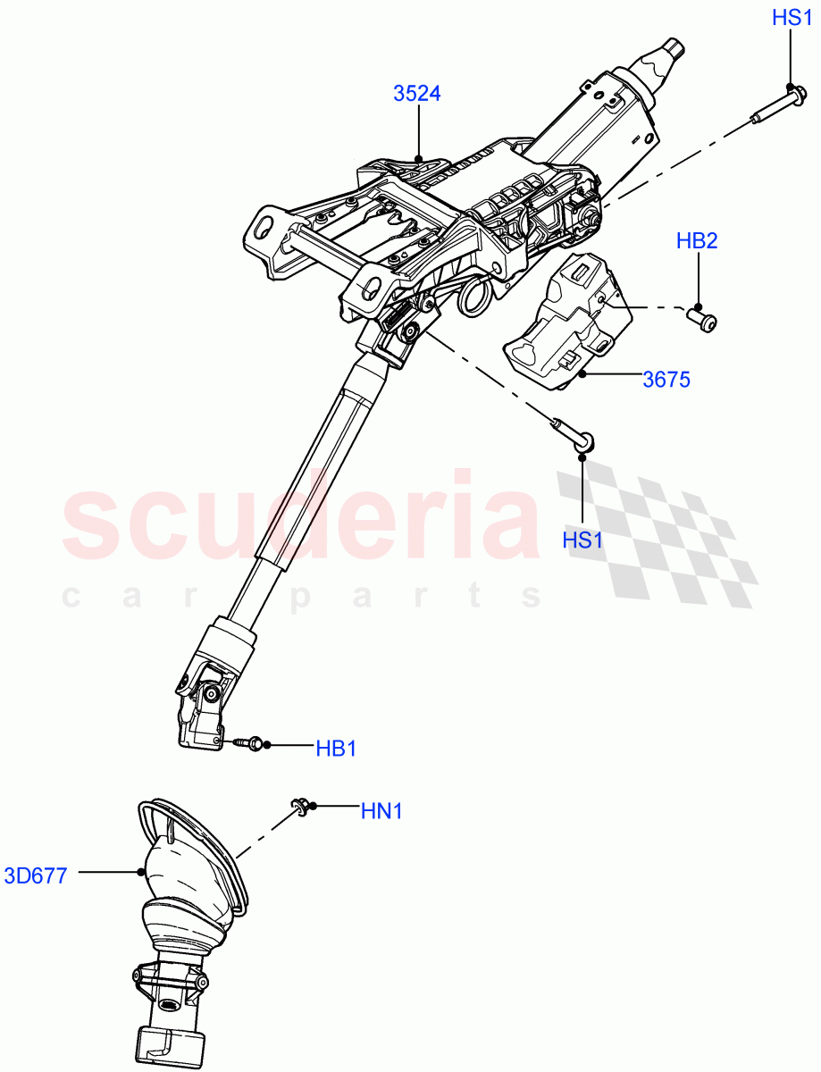 Steering Column (Itatiaia (Brazil)) ((V) FROMGT000001) of Land Rover Land Rover Range Rover Evoque (2012-2018) [2.0 Turbo Diesel]