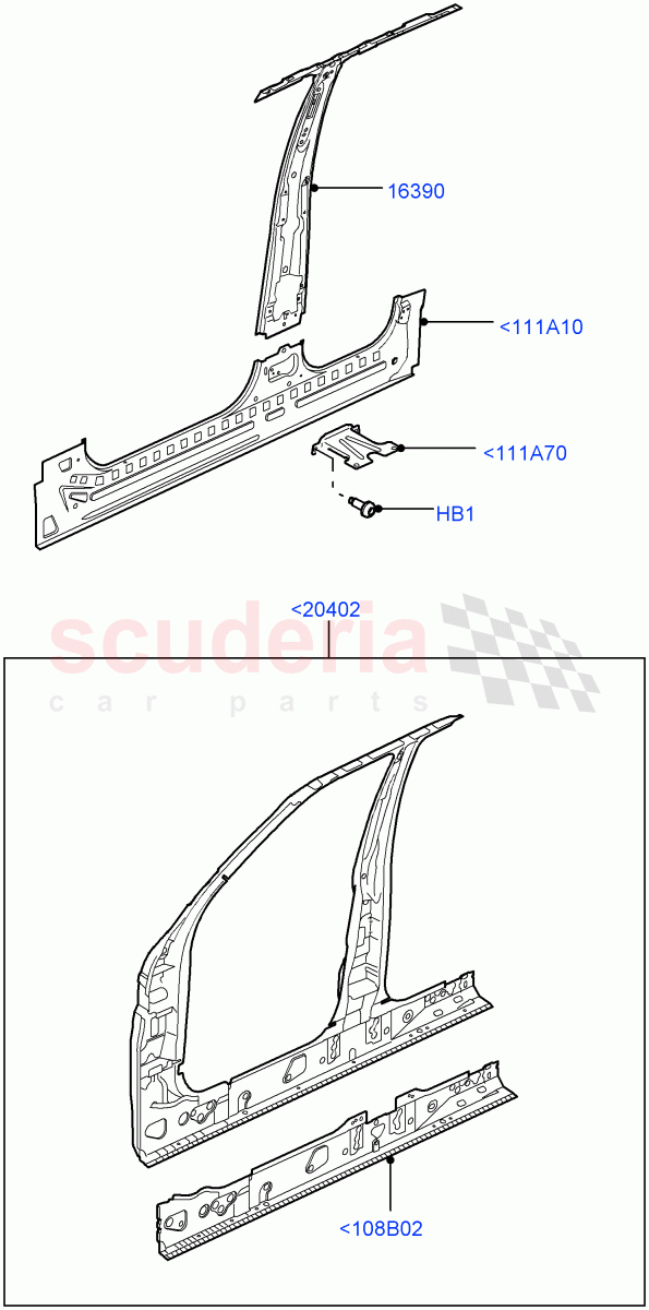 Side Panels - Inner (Front) ((V) FROMAA000001) of Land Rover Land Rover Range Rover Sport (2010-2013) [3.0 Diesel 24V DOHC TC]