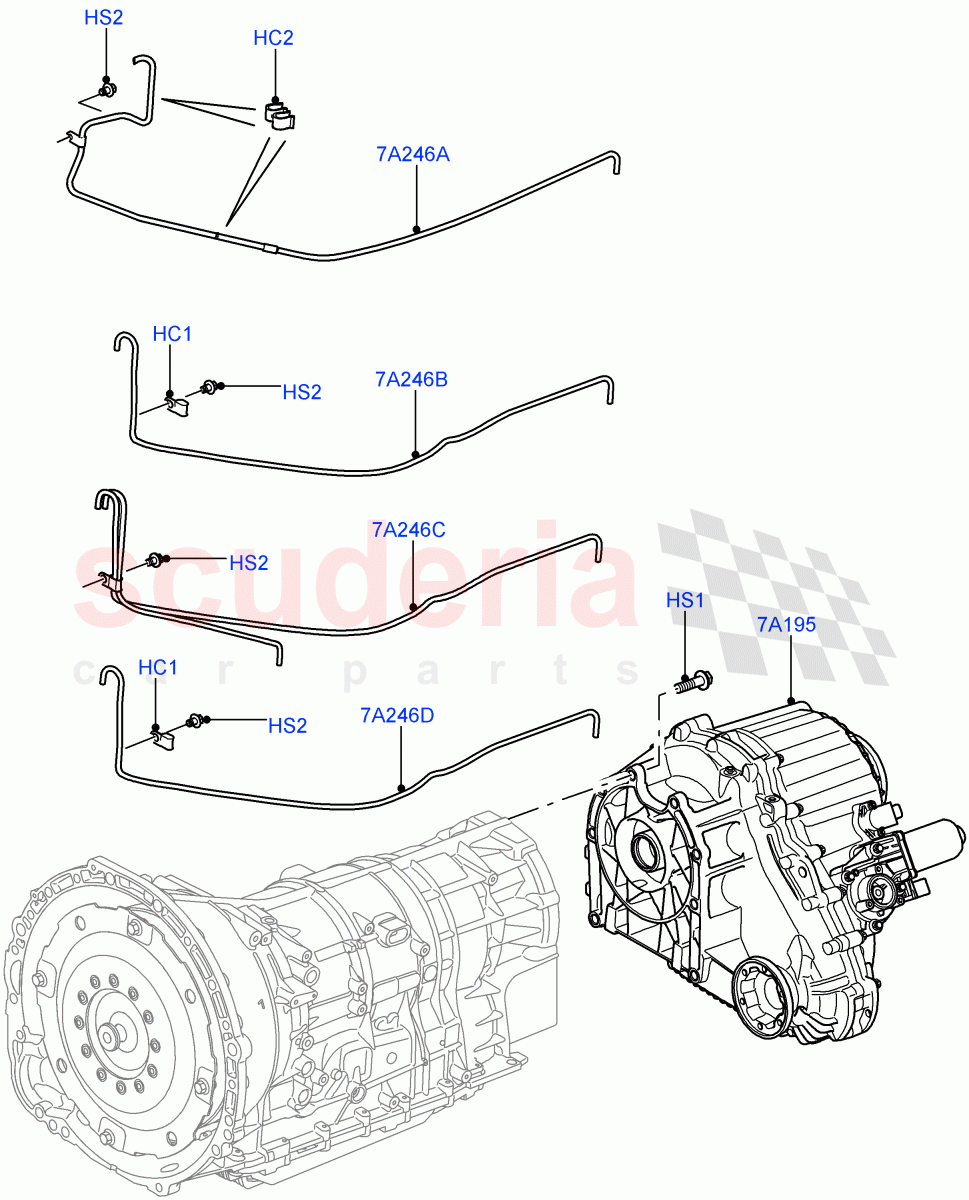 Transfer Drive Case (6 Speed Auto ZF 6HP26 Steptronic, 6 Speed Man ZF S6-53, 8 Speed Auto Trans ZF 8HP70 4WD, 6 Speed Auto Transmission ZF 6HP28) ((V) FROMAA000001, (V) TODA999999) of Land Rover Land Rover Range Rover Sport (2010-2013) [5.0 OHC SGDI NA V8 Petrol]