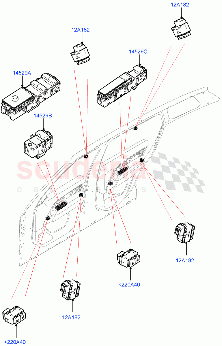 Switches (Front And Rear Doors) of Land Rover Land Rover Range Rover (2022+) [3.0 I6 Turbo Diesel AJ20D6]