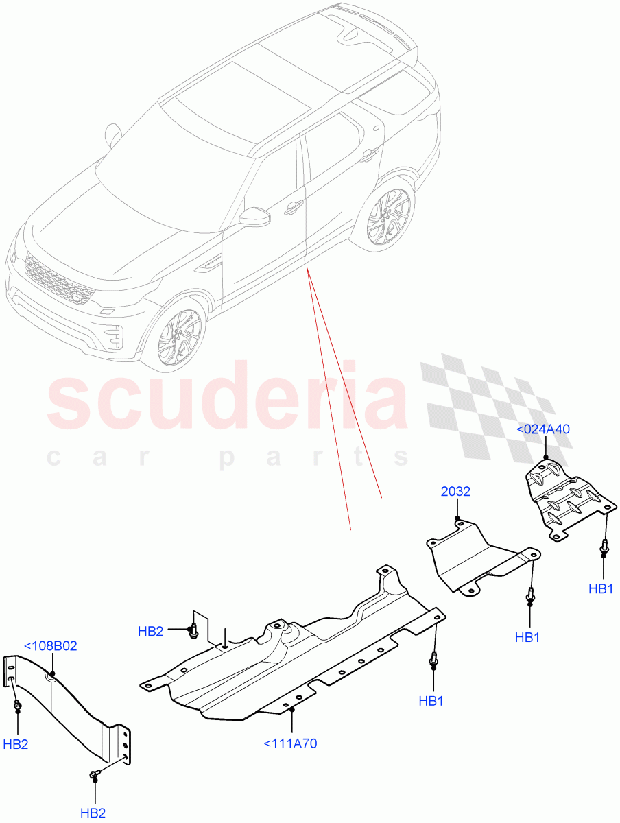 Floor Pan - Centre And Rear (Nitra Plant Build) (With Head Impact Crash Criteria) ((V) FROMM2000001) of Land Rover Land Rover Discovery 5 (2017+) [2.0 Turbo Petrol AJ200P]