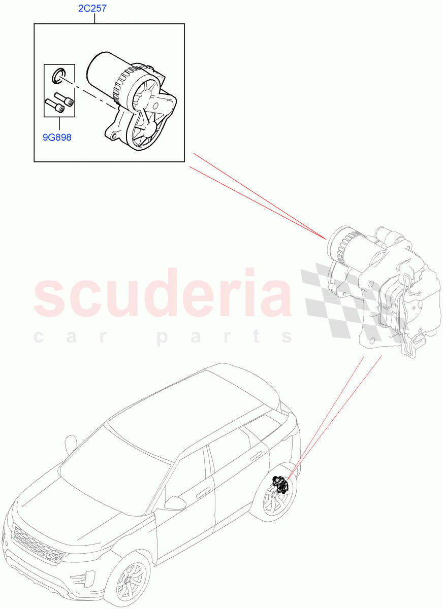 Parking Brake (Changsu (China)) of Land Rover Land Rover Range Rover Evoque (2019+) [1.5 I3 Turbo Petrol AJ20P3]