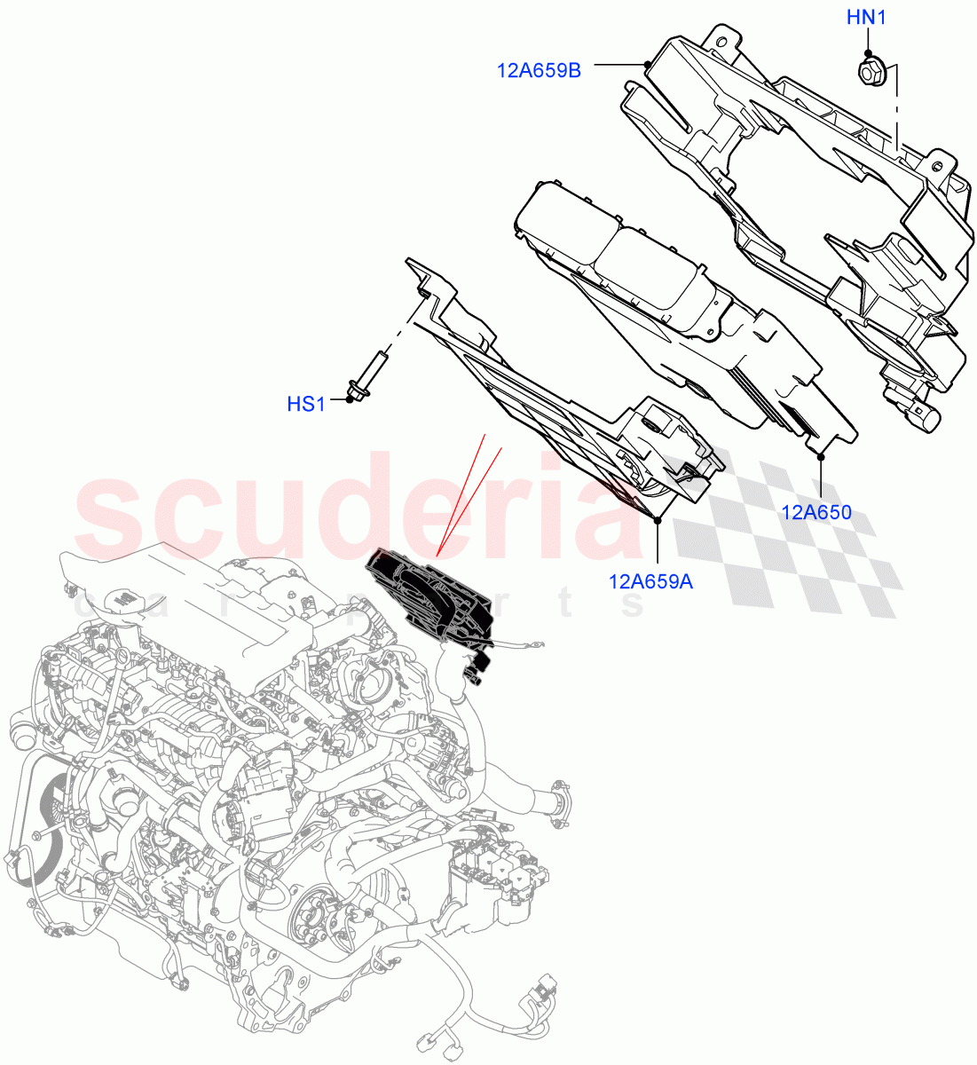 Engine Modules And Sensors (1.5L AJ20P3 Petrol High, 8 Speed Automatic Trans 8G30, Changsu (China), 1.5L AJ20P3 Petrol High PHEV) of Land Rover Land Rover Discovery Sport (2015+) [1.5 I3 Turbo Petrol AJ20P3]