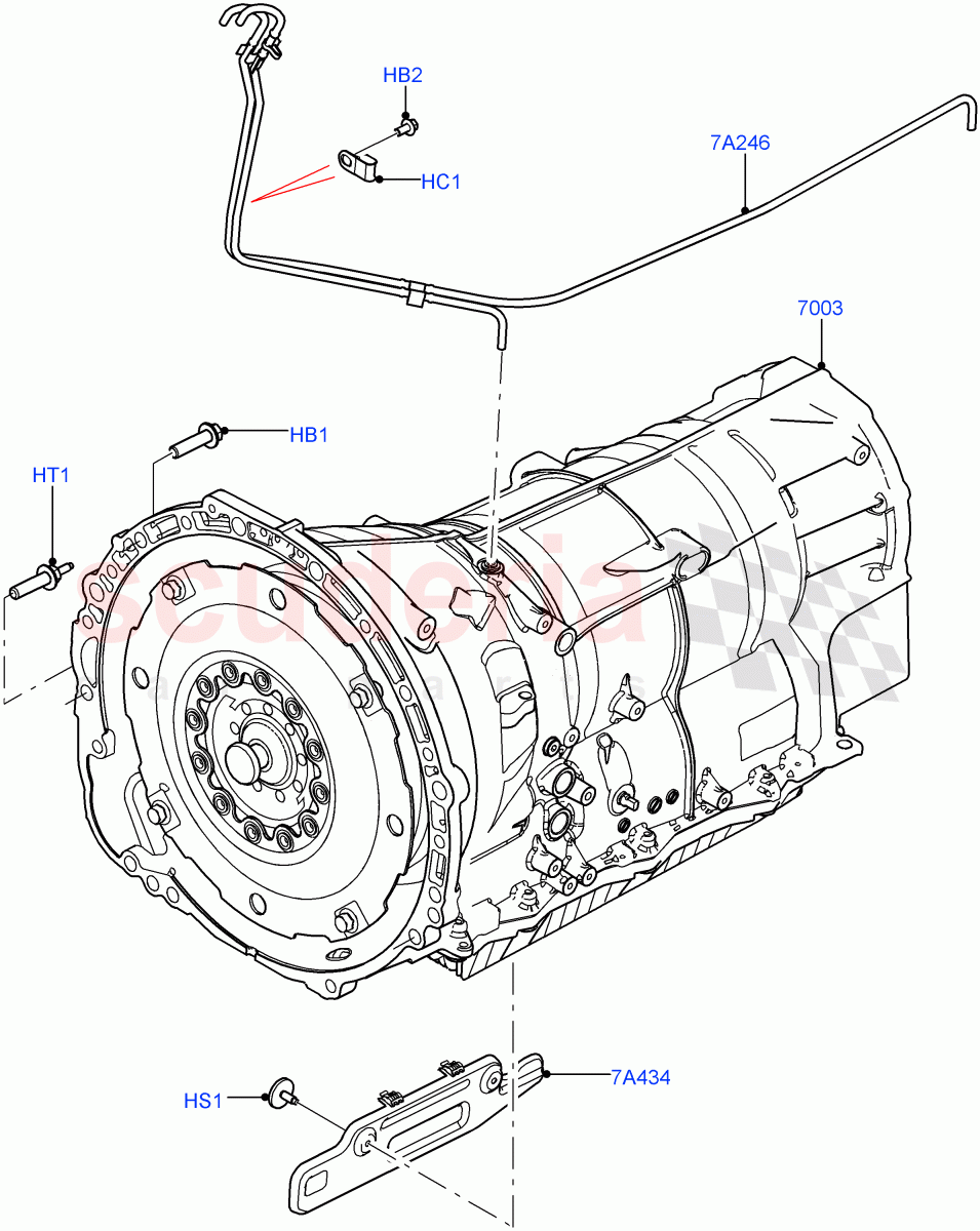 Auto Trans Assy & Speedometer Drive (Nitra Plant Build) (5.0 Petrol AJ133 DOHC CDA, 8 Speed Auto Trans ZF 8HP70 4WD) ((V) FROMM2000001) of Land Rover Land Rover Defender (2020+) [3.0 I6 Turbo Petrol AJ20P6]