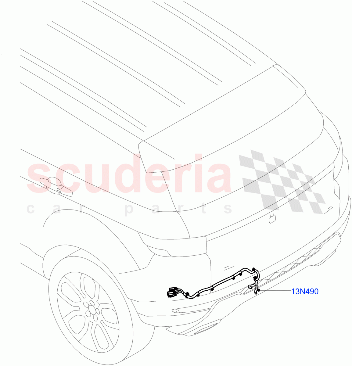 Electrical Wiring - Body And Rear (Towing) (Halewood (UK)) of Land Rover Land Rover Range Rover Evoque (2012-2018) [2.0 Turbo Diesel]