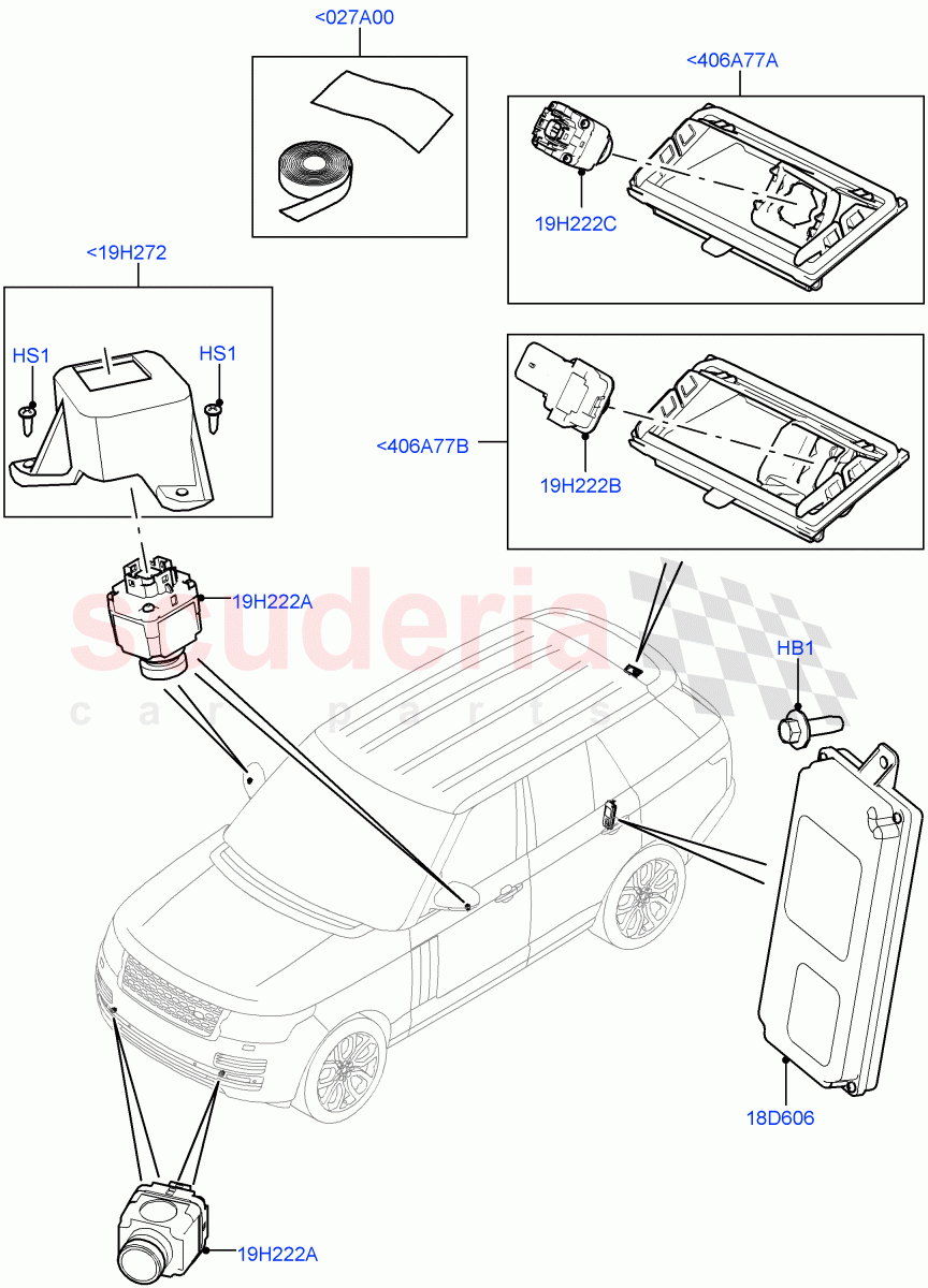 Camera Equipment ((V) TODA999999) of Land Rover Land Rover Range Rover (2012-2021) [3.0 DOHC GDI SC V6 Petrol]