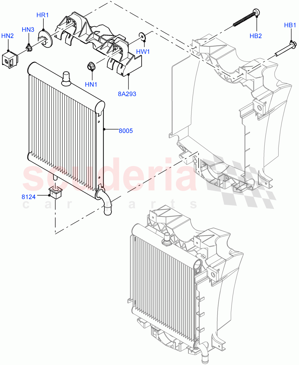 Radiator/Coolant Overflow Container (Auxiliary Unit) (2.0L AJ200P Hi PHEV, With Extra Engine Cooling System) ((V) FROMMA000001) of Land Rover Land Rover Range Rover (2012-2021) [2.0 Turbo Petrol AJ200P]