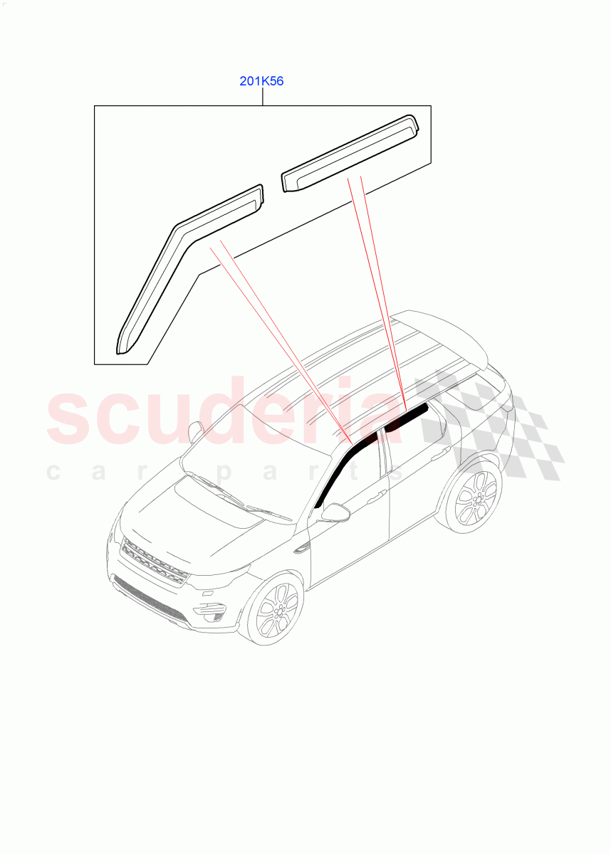Exterior Body Styling Items (Side) (Itatiaia (Brazil), Halewood (UK)) of Land Rover Land Rover Discovery Sport (2015+) [1.5 I3 Turbo Petrol AJ20P3]